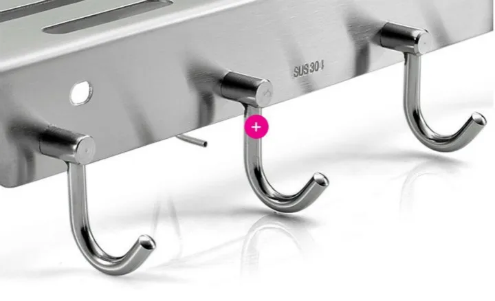 Multi-functional Stainless Steel Wall Mounted Kitchen Utensil Rack Knife Holder Rack Shelf with Hooks Hanger Stand for Storage
Multi-functional Stainless Steel Wall Mounted Kitchen Utensil Rack Knife Holder Rack Shelf with Hooks Hanger Stand for Storage