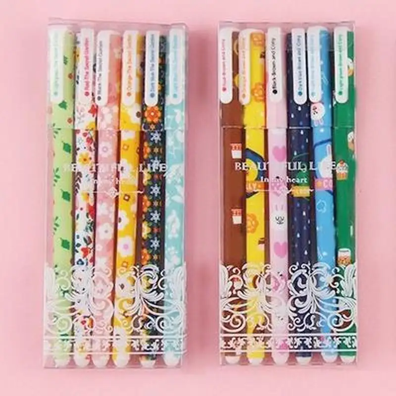 6pcs/set 6 Color Gel Pen Set Stationary 0.35mm Novelty Student Gel Pens Kawaii Pen Cartoon Cute Pens Kawaii School Supplies
6pcs/set 6 Color Gel Pen Set Stationary 0.35mm Novelty Student Gel Pens Kawaii Pen Cartoon Cute Pens Kawaii School Supplies