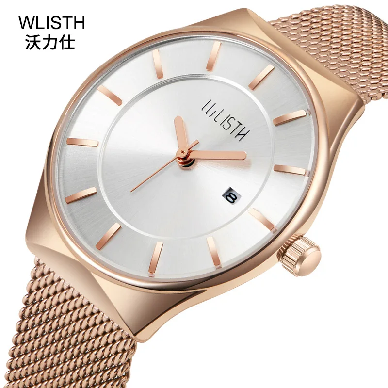 2019 Wlisth Brand Couple Watch Stainless Steel Mesh Waterproof Ladies 7mm Ultra-thin Quartz Clock Reloj Pareja Hombre Y Mujer
2019 Wlisth Brand Couple Watch Stainless Steel Mesh Waterproof Ladies 7mm Ultra-thin Quartz Clock Reloj Pareja Hombre Y Mujer