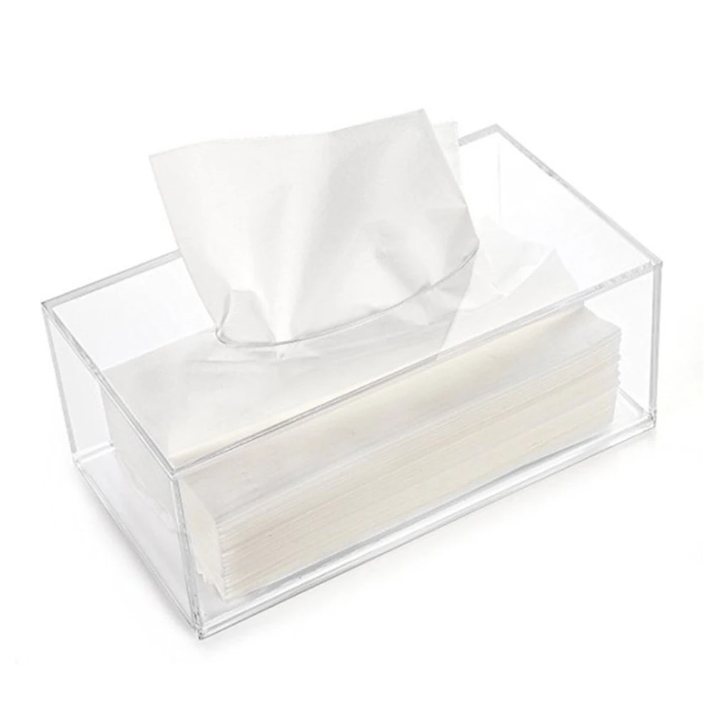 Transparent Acrylic Tissue Box Rectangular Paper Storage Box Tissue Case Tissue Holder for Restaurants Hotels Home
Transparent Acrylic Tissue Box Rectangular Paper Storage Box Tissue Case Tissue Holder for Restaurants Hotels Home