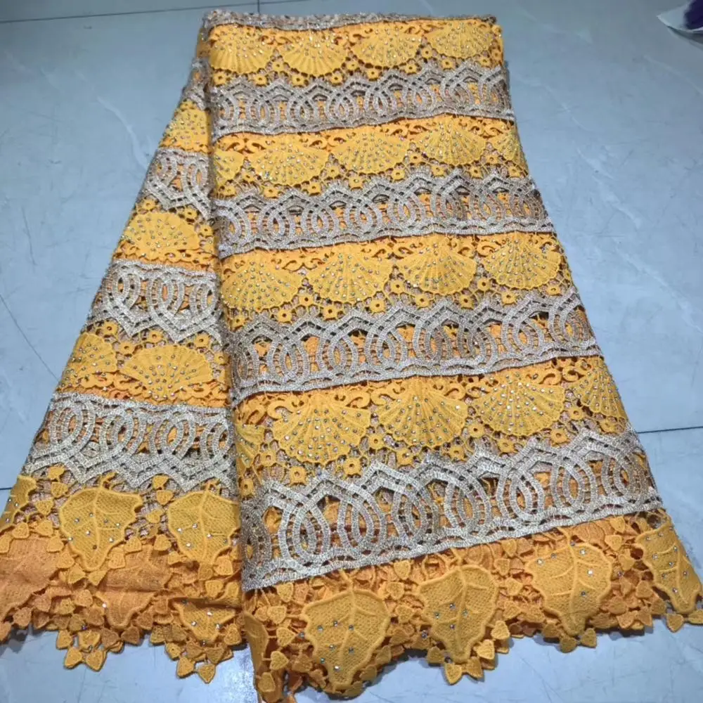 African water soluble Lace High Quality African Guipure Lace Fabric With Stones Embroidered Lace Fabric For Party NLYJUN032
African water soluble Lace High Quality African Guipure Lace Fabric With Stones Embroidered Lace Fabric For Party NLYJUN032