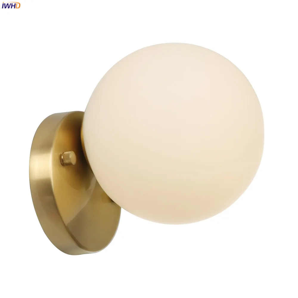 IWHD Nordic Glass Ball LED Wall Lights For Home Lighting Bathroom Mirror Stair Light Copper Wall Lamp Applique Murale Wandlamp
IWHD Nordic Glass Ball LED Wall Lights For Home Lighting Bathroom Mirror Stair Light Copper Wall Lamp Applique Murale Wandlamp