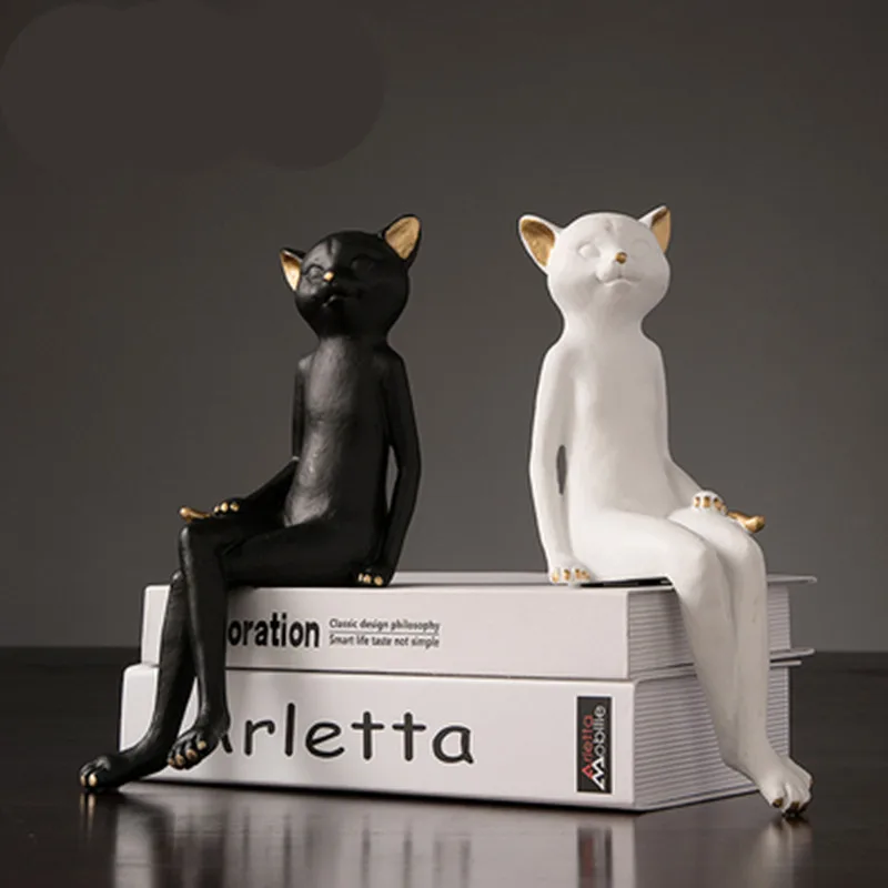 2PCS/SET Creative Personality Fun Cat Living Room Wine Cabinet TV Cabinet Sample Room Desktop Decorations M2046
2PCS/SET Creative Personality Fun Cat Living Room Wine Cabinet TV Cabinet Sample Room Desktop Decorations M2046