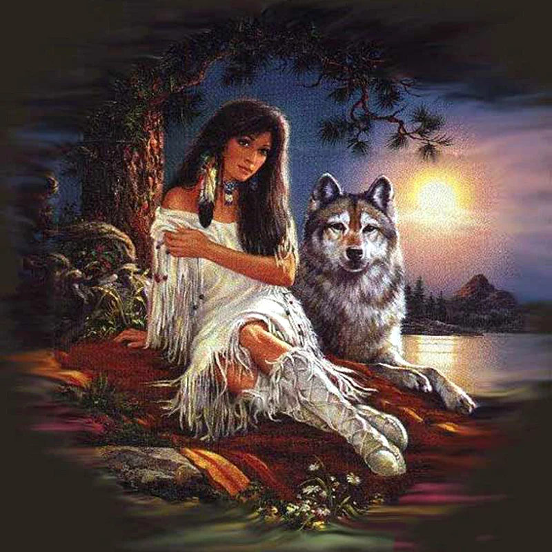 Full SquareRound Drill 5D DIY Diamond Painting Indian girl & wolf 3D Embroidery Cross Stitch Mosaic Decor Gift
Full SquareRound Drill 5D DIY Diamond Painting Indian girl & wolf 3D Embroidery Cross Stitch Mosaic Decor Gift