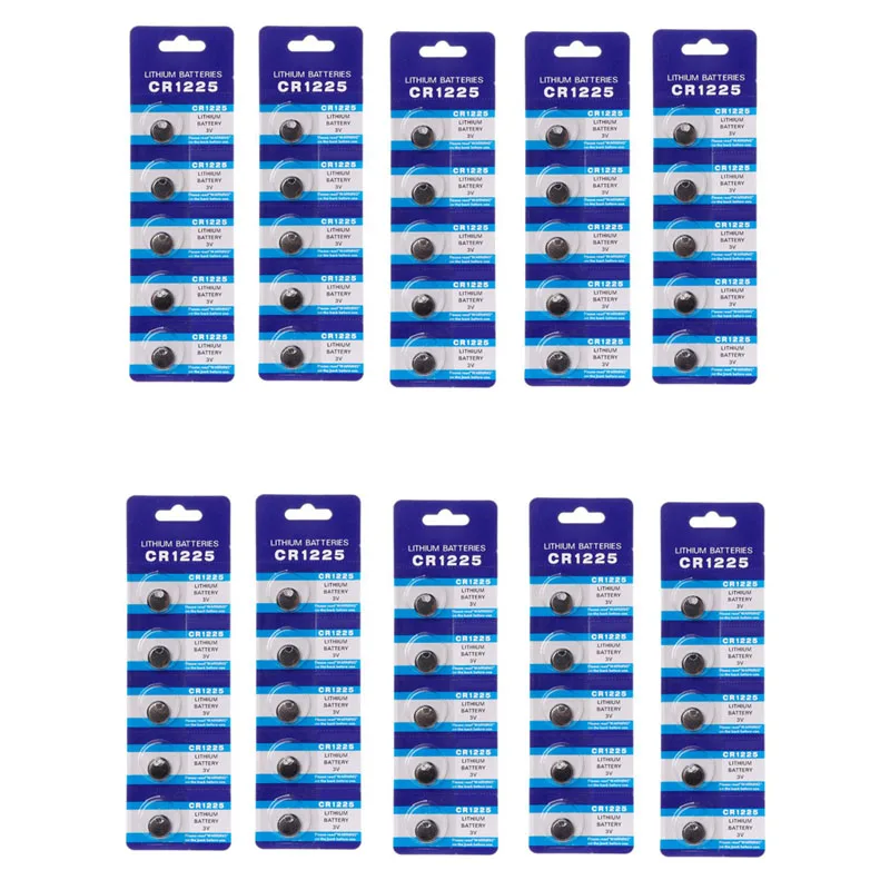 Lot 50pcs CR1225 LM1225 BR1225 ECR1225 KCR1225 3V Lithium Battery Button Coin Cell Batteries For Camera Watch Toy Remote
Lot 50pcs CR1225 LM1225 BR1225 ECR1225 KCR1225 3V Lithium Battery Button Coin Cell Batteries For Camera Watch Toy Remote