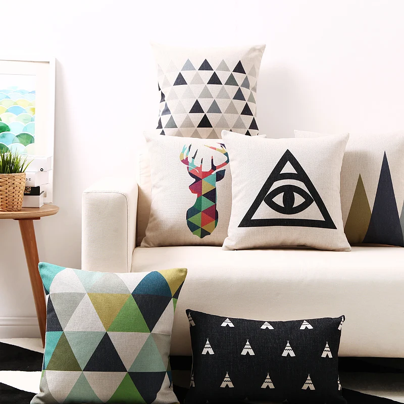 Nordic Fashion Black Geometry Pillow Cover Geometric Triangles Deer Cushion Home Decorative PillowCase Office Sofa
Nordic Fashion Black Geometry Pillow Cover Geometric Triangles Deer Cushion Home Decorative PillowCase Office Sofa