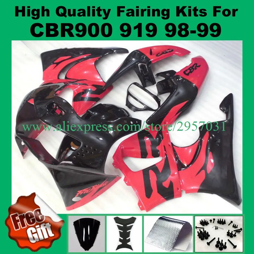 Free screws+gifts Fairing kit for HONDA CBR900RR 919 98 99 Red Black V3476 CBR 900RR CBR900 1998 1999 ABS Fairings set
Free screws+gifts Fairing kit for HONDA CBR900RR 919 98 99 Red Black V3476 CBR 900RR CBR900 1998 1999 ABS Fairings set
