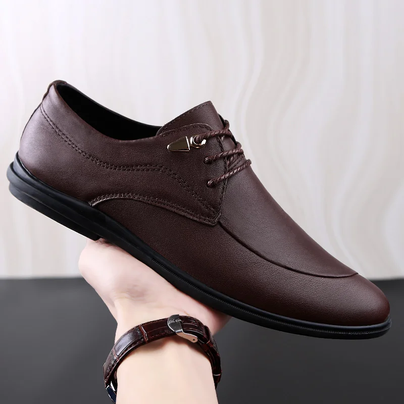 2021 Style Fashion Men's Casual Shoes Genuine Leather Male Lace Up Classics Brown Black Shoe Man Comfortable Derby Shoes For Men
2021 Style Fashion Men's Casual Shoes Genuine Leather Male Lace Up Classics Brown Black Shoe Man Comfortable Derby Shoes For Men
