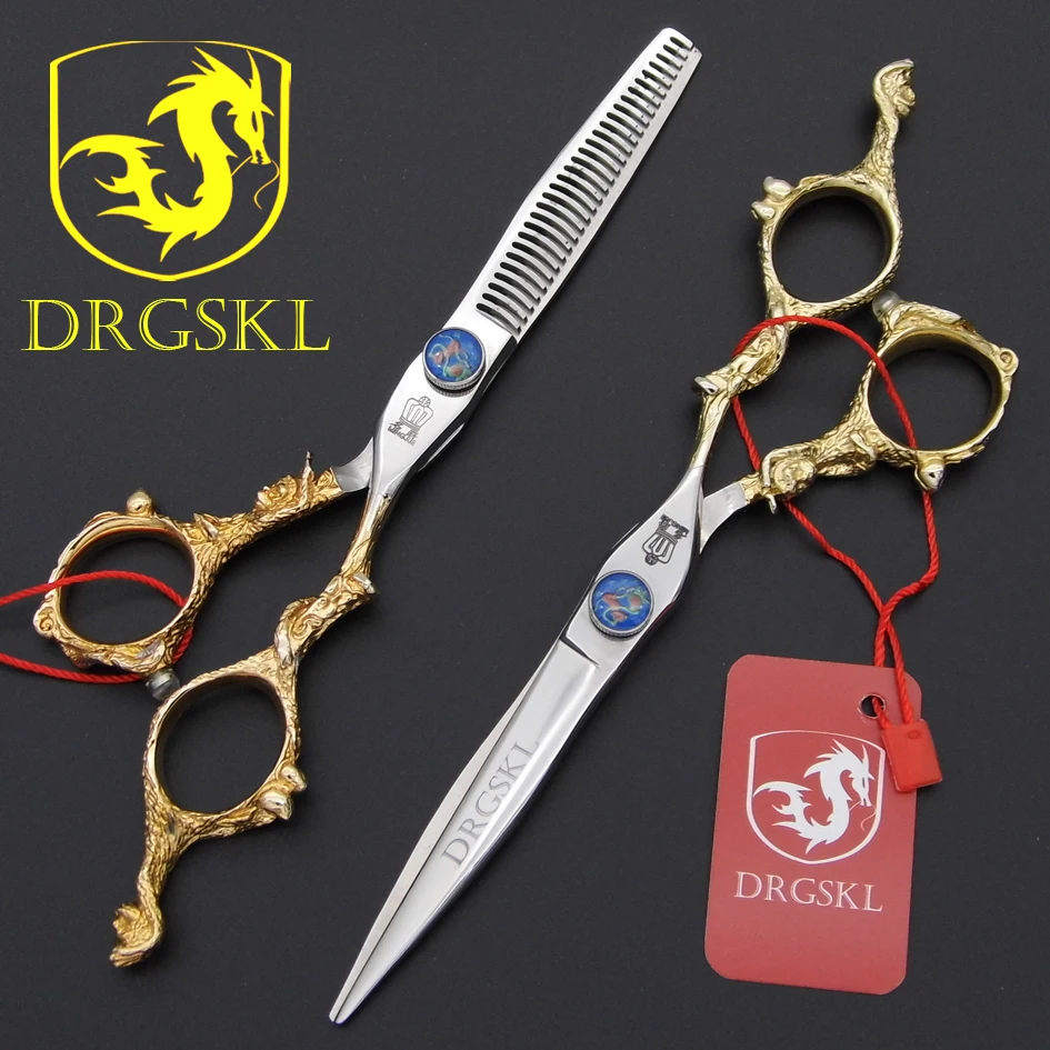 hot sell DRGSKL hair cut scissors gilded handle barber hair scissors Top grade gift, 6.0 inch hairdressing hair scissors + bag
hot sell DRGSKL hair cut scissors gilded handle barber hair scissors Top grade gift, 6.0 inch hairdressing hair scissors + bag