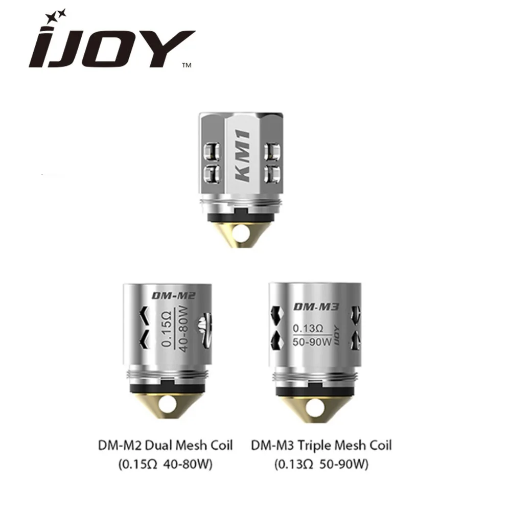 3 шт./лот Оригинал IJOY сменная катушка 0.15ohm KM1/0.13ohm DM-M3/0.15ohm DM-M2 подходит Ijoy Катана Subohm