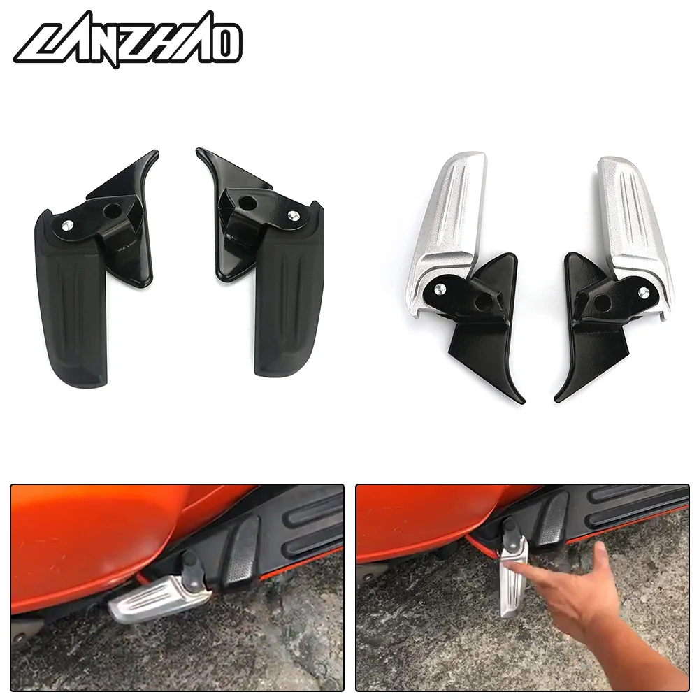 Pair Aluminum Motorcycle Rear Passenger Foot Pegs Step Foldable Pedals Black Chrome for Vespa Primavera Sprint 150 ABS 2017 2018
Pair Aluminum Motorcycle Rear Passenger Foot Pegs Step Foldable Pedals Black Chrome for Vespa Primavera Sprint 150 ABS 2017 2018
