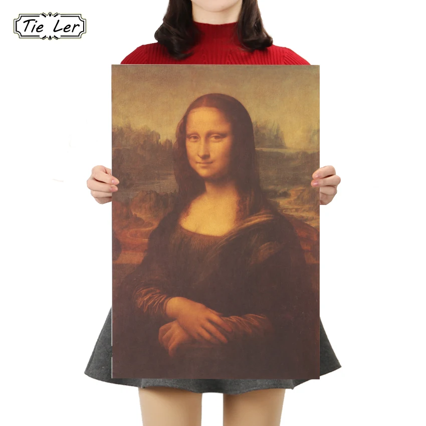 TIE LER Mona Lisa Leonardo Da Vinci Smile Famous Paintings Kraft Paper Poster Home Decorative Poster Retro Painting Wall Sticker
TIE LER Mona Lisa Leonardo Da Vinci Smile Famous Paintings Kraft Paper Poster Home Decorative Poster Retro Painting Wall Sticker