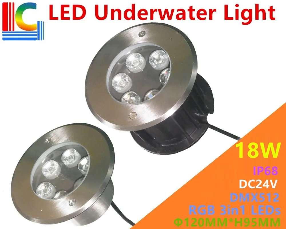 18W LED Underwater Light DC24V DMX512 RGB 3in1 IP68 Waterproof Pool Lights LED Underground Lamps For Swimming
18W LED Underwater Light DC24V DMX512 RGB 3in1 IP68 Waterproof Pool Lights LED Underground Lamps For Swimming