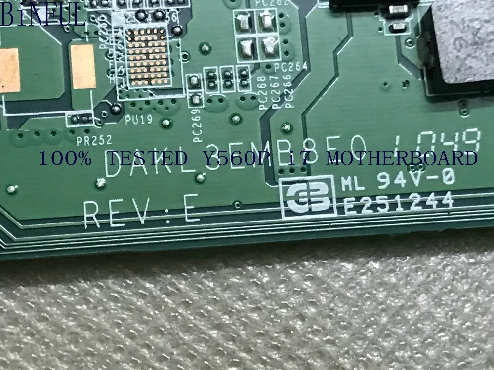 Быстрая доставка со склада DAKL3EMB8E0 для ноутбука LENOVO Y560P материнская плата