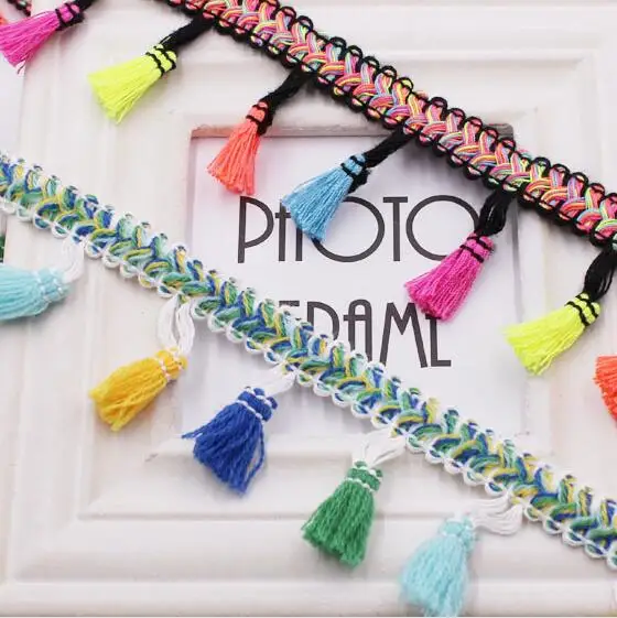 50metres 4.5cm Cotton Lace Tassel Trim Rainbow Fringe Hanging Fabric Ribbon Handmade Sewing Curtains Scarf Garment Accessories
50metres 4.5cm Cotton Lace Tassel Trim Rainbow Fringe Hanging Fabric Ribbon Handmade Sewing Curtains Scarf Garment Accessories