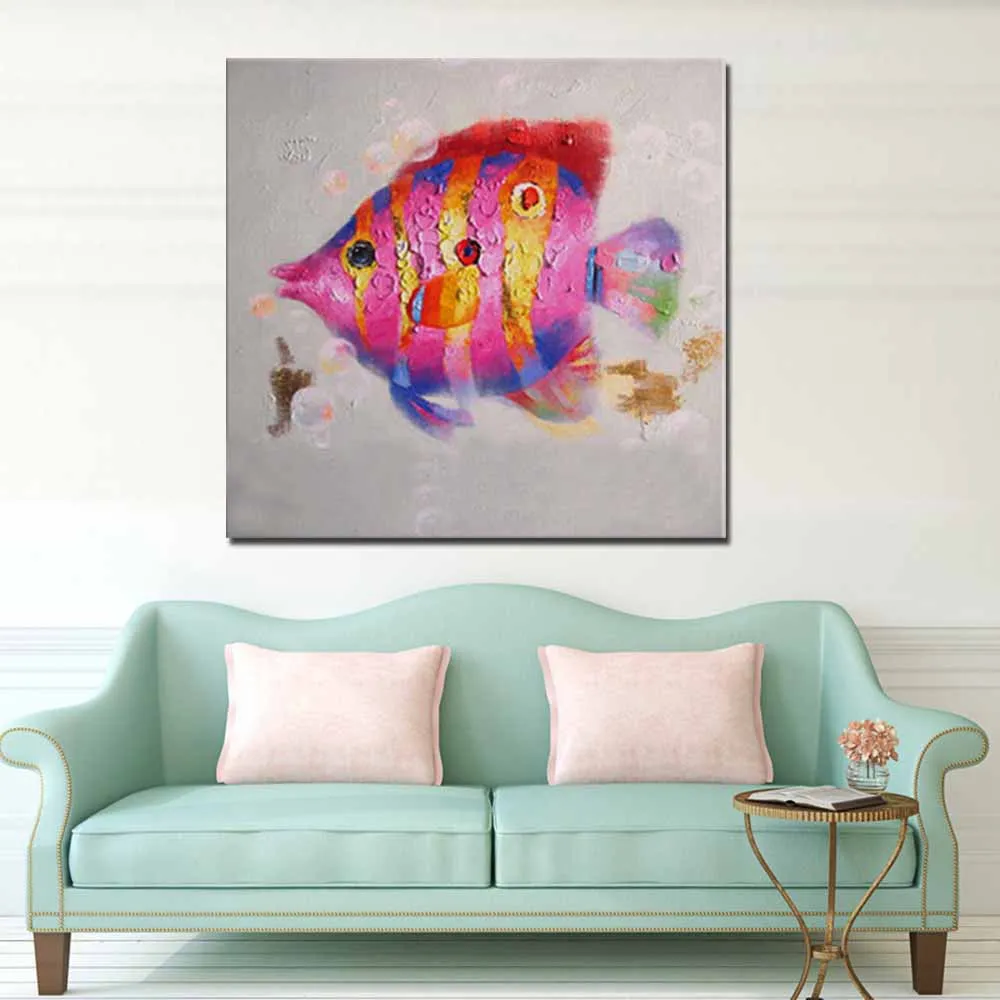 Hand Painted Cartoon Pink Fish Picture Oil Canvas Painting Cartoon Pink Fish Wall Painting Children's Room Home Art Wall Decor
Hand Painted Cartoon Pink Fish Picture Oil Canvas Painting Cartoon Pink Fish Wall Painting Children's Room Home Art Wall Decor
