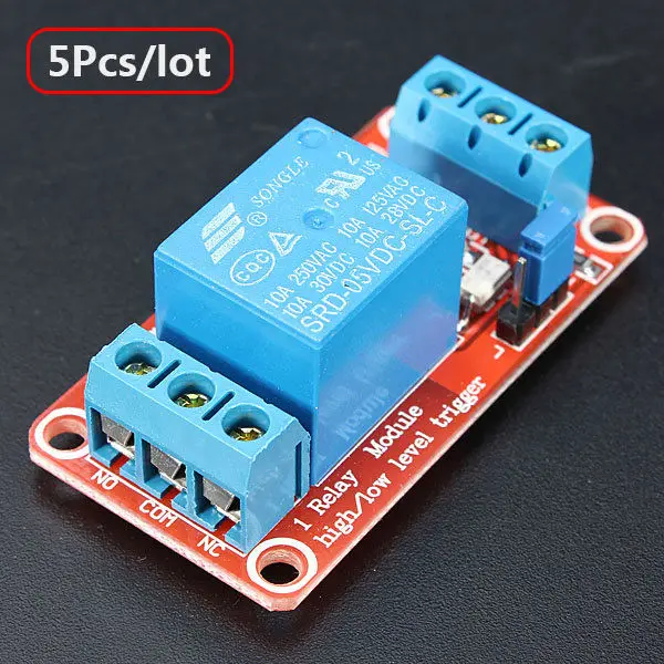 5 шт./лот 1 канал 5V релейный модуль Совет щит с анод Поддержка высокий и низкий уровень запуска для "сделай сам"
5 шт./лот 1 канал 5V релейный модуль Совет щит с анод Поддержка высокий и низкий уровень запуска для "сделай сам"