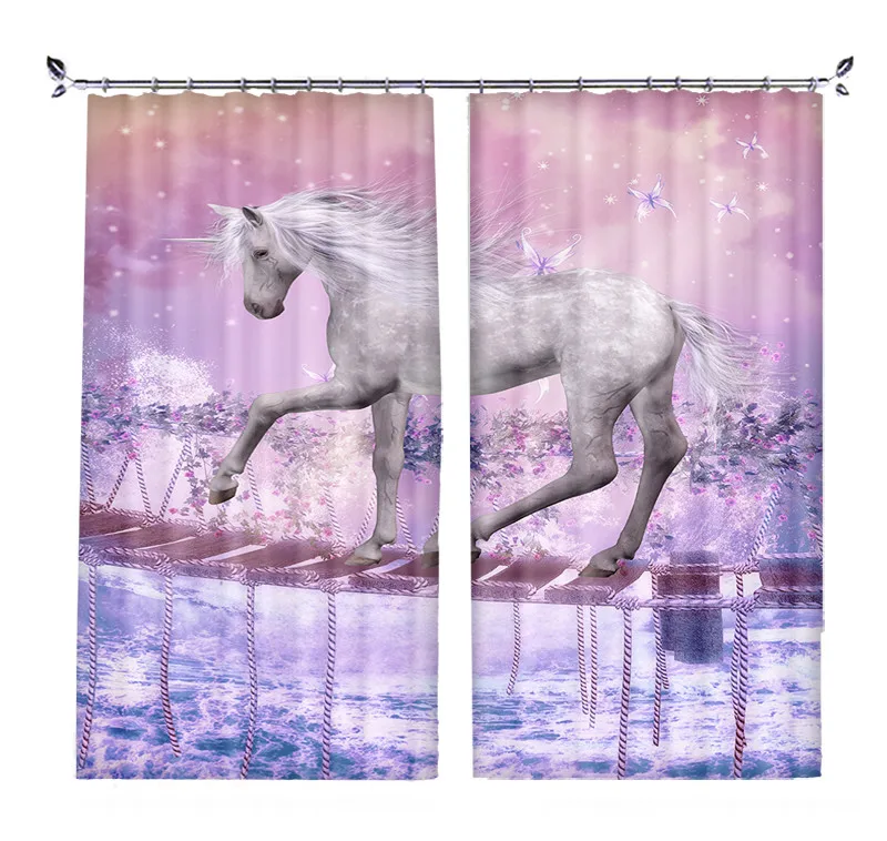 White unicorn Curtain Luxury Blackout 3D Window Curtain Living Room kids Bedroom Cortina Drapes Rideaux Customized pillowcase
White unicorn Curtain Luxury Blackout 3D Window Curtain Living Room kids Bedroom Cortina Drapes Rideaux Customized pillowcase