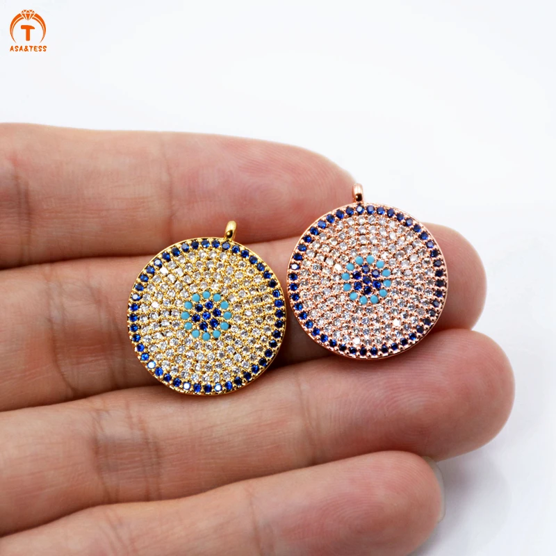 ASA&TESS Fashion Statement Copper Micro Pave CZ Rhinestone Round Charms Pendant For Women Necklace cubic zirconia findings
ASA&TESS Fashion Statement Copper Micro Pave CZ Rhinestone Round Charms Pendant For Women Necklace cubic zirconia findings
