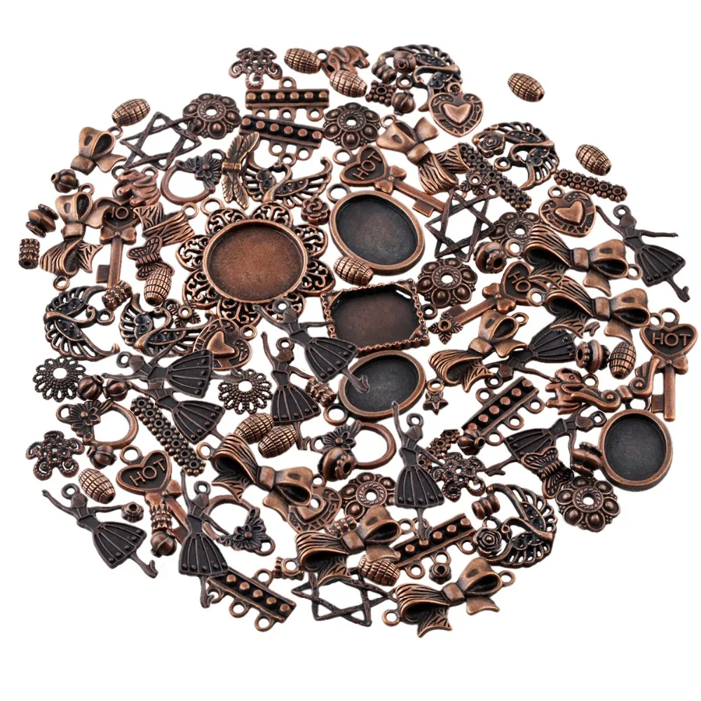 TUMBEELLUWA 1Lot (230g) Mixed Red Copper Charms Pendant Spacer Beads for Necklace Bracelet Anklet DIY Crafting Accessories
TUMBEELLUWA 1Lot (230g) Mixed Red Copper Charms Pendant Spacer Beads for Necklace Bracelet Anklet DIY Crafting Accessories