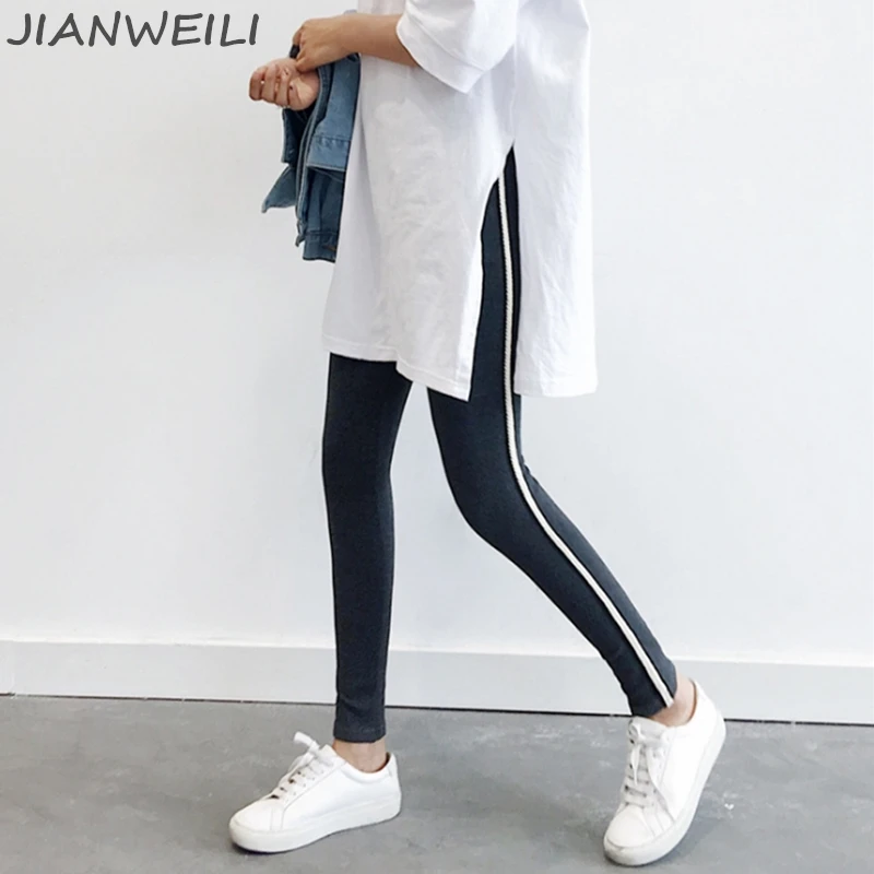 JIANWEILI Leggings women gothic legging Spring and Autumn leggins fitness Ankle-Length thin trousers legins | Женская одежда
