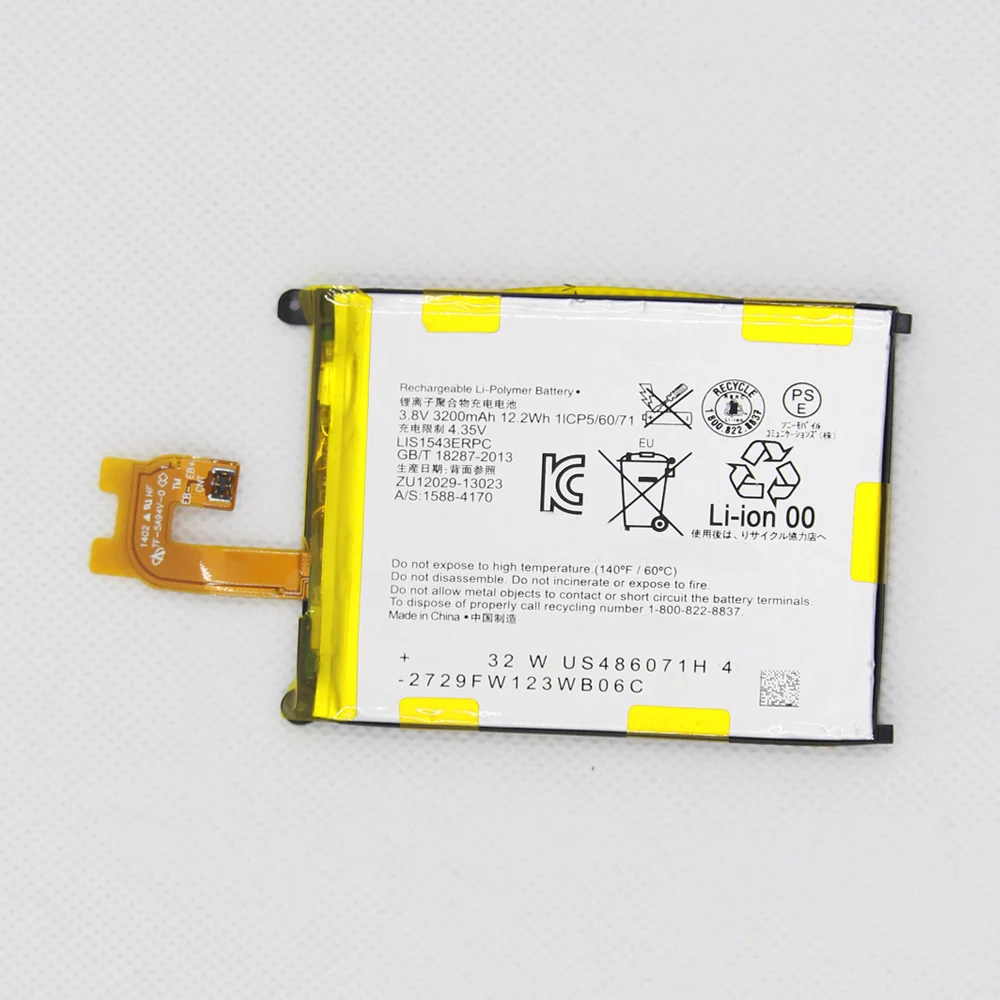 5pcs/lot Battery For SONY Xperia Z2 L50w Sirius SO-03 D6503 D6502 LIS1543ERPC 3200mAh Phone Replacement Battery
5pcs/lot Battery For SONY Xperia Z2 L50w Sirius SO-03 D6503 D6502 LIS1543ERPC 3200mAh Phone Replacement Battery