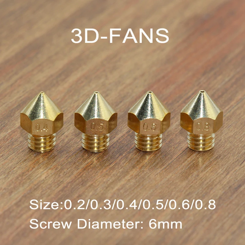 10Pcs/lot Copper Nozzle For PRUSE-I3 Extruder Mixed Sizes 0.2/0.3/0.4/0.5/0.6/0.8mm 3D printer head 1.75MM MK8 Makerbot
10Pcs/lot Copper Nozzle For PRUSE-I3 Extruder Mixed Sizes 0.2/0.3/0.4/0.5/0.6/0.8mm 3D printer head 1.75MM MK8 Makerbot
