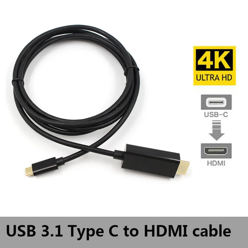4k30hz Plug And Play USB3.1 Type-C to HDMI Adapter Cable for Type-c Interface | Электроника