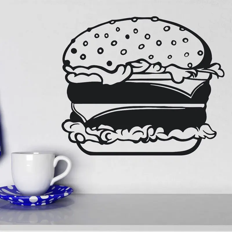 Fastfood Hamburger Bun Cheese Salad Wall Sticker Vinyl Interior Kitchen Decal Removable Mural Wallpaper 3164
Fastfood Hamburger Bun Cheese Salad Wall Sticker Vinyl Interior Kitchen Decal Removable Mural Wallpaper 3164