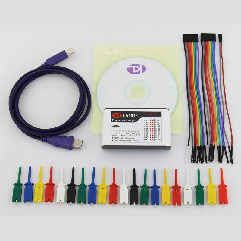 Kingst LA1016 USB Logic Analyzer 16 Channels 100M Sampling Rate 10G Depth MCU ARM FPGA Debug Tool English Software
Kingst LA1016 USB Logic Analyzer 16 Channels 100M Sampling Rate 10G Depth MCU ARM FPGA Debug Tool English Software