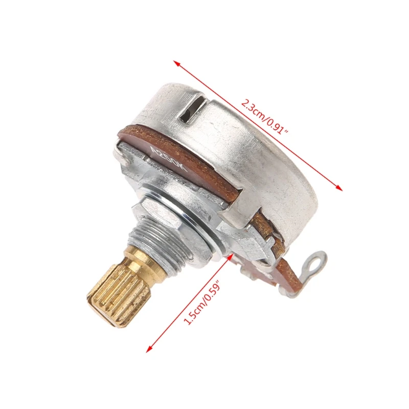 A250K Brass Short Split Shaft Audio Potentiometer For Electric Guitar Bass #20/5W
A250K Brass Short Split Shaft Audio Potentiometer For Electric Guitar Bass #20/5W