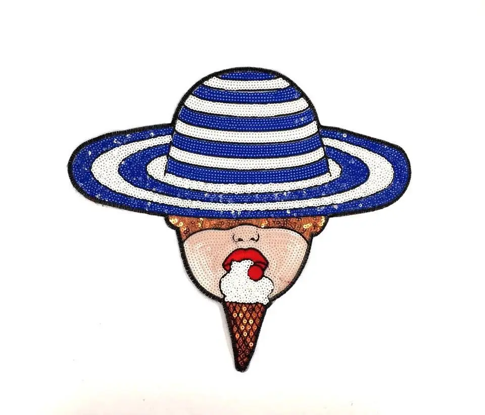 New Ice Cream Girl Patches for Clothes T-shirt DIY Sewing Sequined Patch 26.5 x 23.5 cmApplique Embroidery Patches 1 PC hat
New Ice Cream Girl Patches for Clothes T-shirt DIY Sewing Sequined Patch 26.5 x 23.5 cmApplique Embroidery Patches 1 PC hat