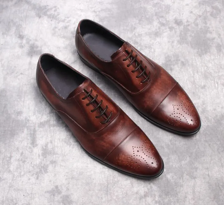 Brogue shoes men lace up genuine leather pointed toes varved brogues vintage patchwork handmade formal casual oxfords
Brogue shoes men lace up genuine leather pointed toes varved brogues vintage patchwork handmade formal casual oxfords