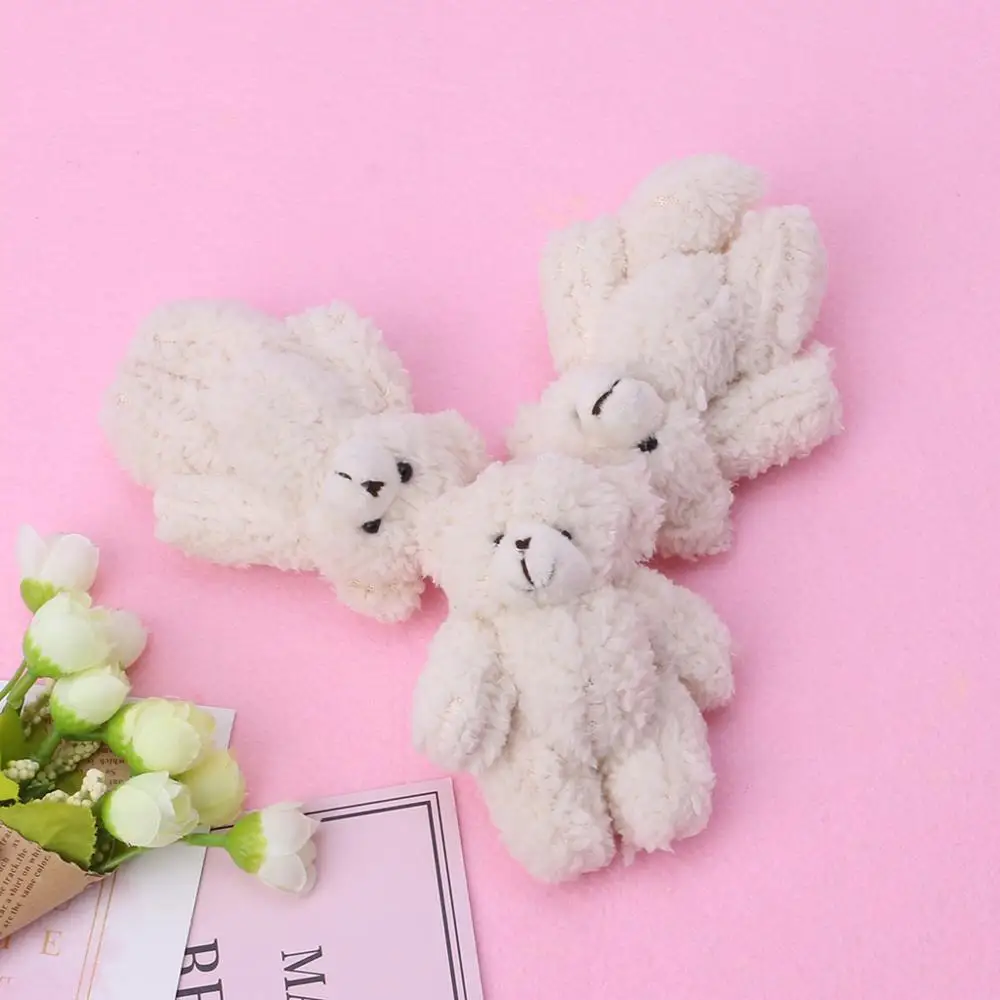 New Mini Stuffed Bear Plush Toys White Gummy Bears Animal Toy Key Chain