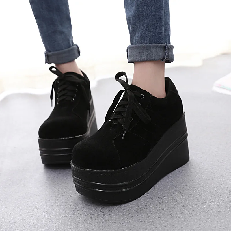 women platform sneakers 2019 suede spring new hick bottom all black round head high heel causal shoes zapatos de mujer
women platform sneakers 2019 suede spring new hick bottom all black round head high heel causal shoes zapatos de mujer