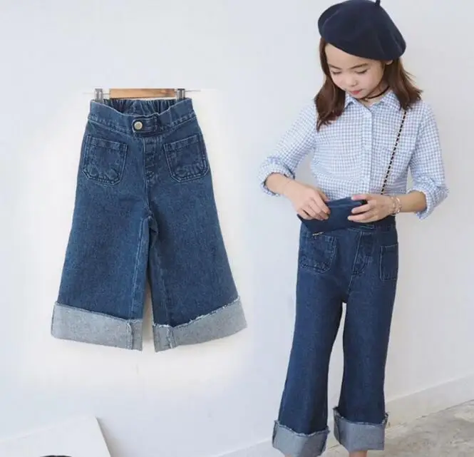 Girls Wide Leg Pant Jeans Pants Children Ankle-length Straight Denim Jeans Trousers
Girls Wide Leg Pant Jeans Pants Children Ankle-length Straight Denim Jeans Trousers