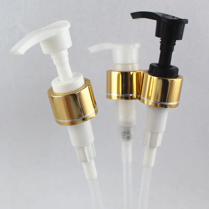 R24/410 Closure Non Spill Lotion Pump With Gold Aluminum Collar For Bottle Container Metal Liquid Soap Pump Cosmetic Dispenser
R24/410 Closure Non Spill Lotion Pump With Gold Aluminum Collar For Bottle Container Metal Liquid Soap Pump Cosmetic Dispenser