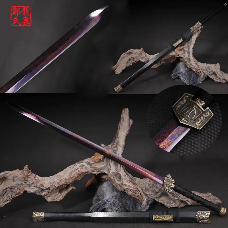 Chinese Sword Double Edges Blade Real Folded Steel Red Plating Surface Sharp Rose Wood Sheath Home Ornaments / Decoration
Chinese Sword Double Edges Blade Real Folded Steel Red Plating Surface Sharp Rose Wood Sheath Home Ornaments / Decoration