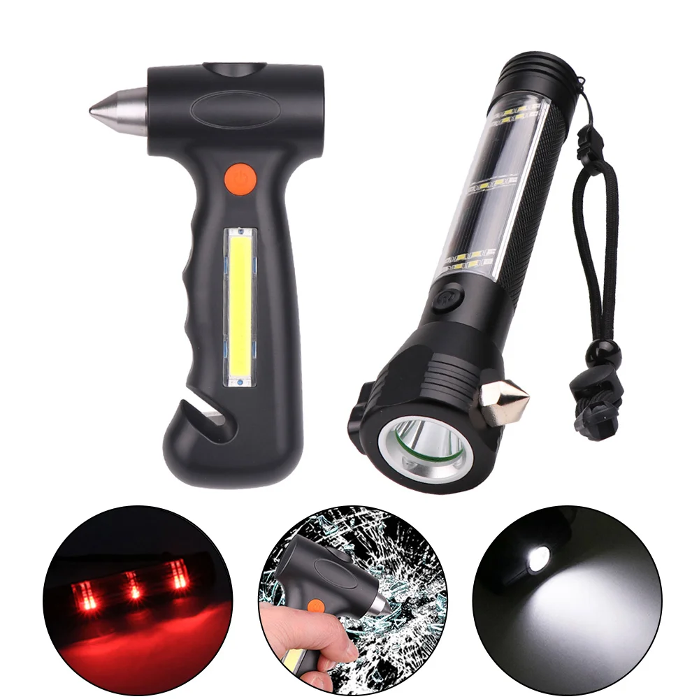 LED Flashlight Magnetic Worklight Portable Flash Light Security Hammer Cutter Torch Lamp for Camping Hiking Outdoor Survival
LED Flashlight Magnetic Worklight Portable Flash Light Security Hammer Cutter Torch Lamp for Camping Hiking Outdoor Survival