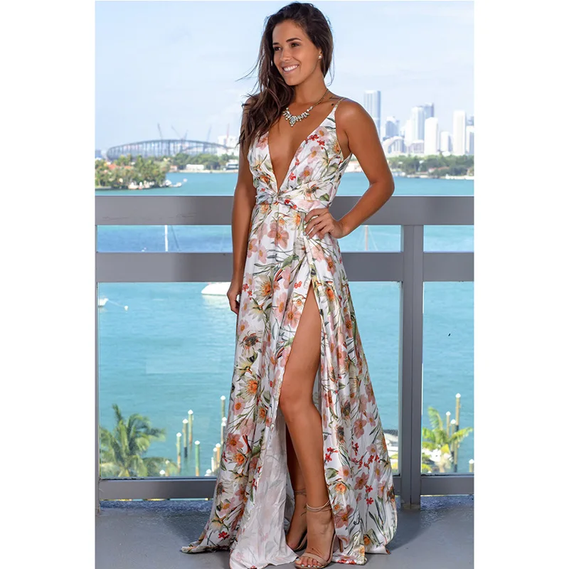 Summer V-neck Printed Beach Dress elegant lady dress casual female sundress Plus-sized dress
Summer V-neck Printed Beach Dress elegant lady dress casual female sundress Plus-sized dress