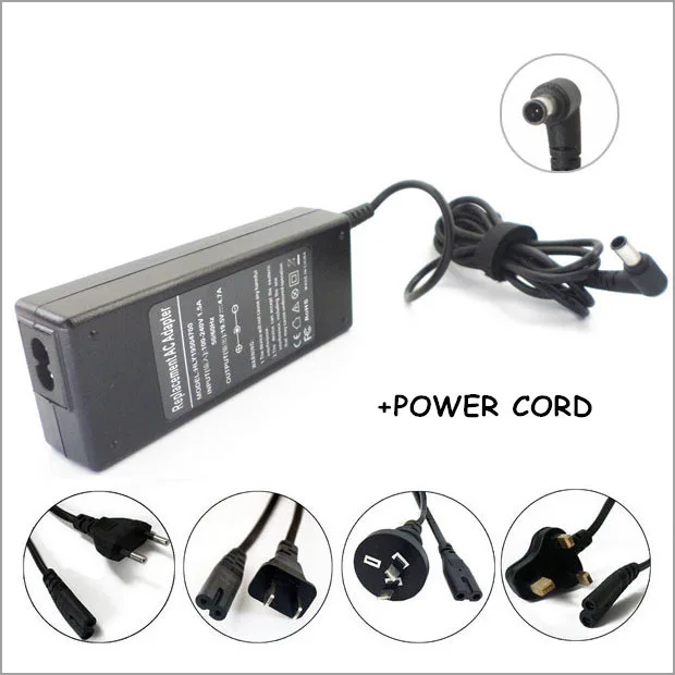 

19.5V 4.7A 90W AC Adapter Laptop Charger For Caderno Sony Vaio VGN NSW24063 N50 SVE15114FXS SVE15115FXS SVE151190X