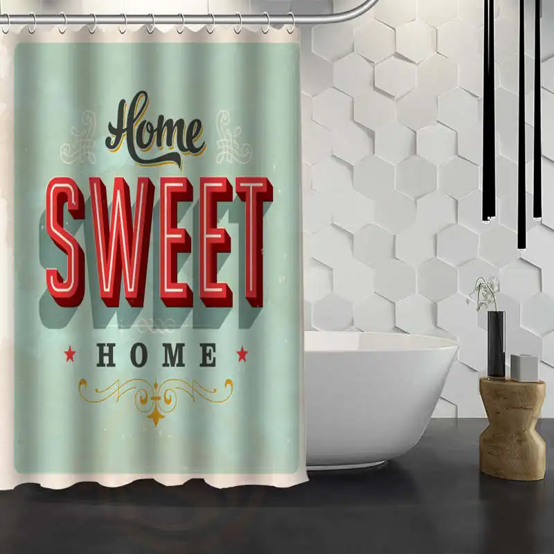 Custom Sweet Home Shower Curtain With Hooks Polyester Fabric Printing Shower Curtain for Bathroom Waterproof
Custom Sweet Home Shower Curtain With Hooks Polyester Fabric Printing Shower Curtain for Bathroom Waterproof