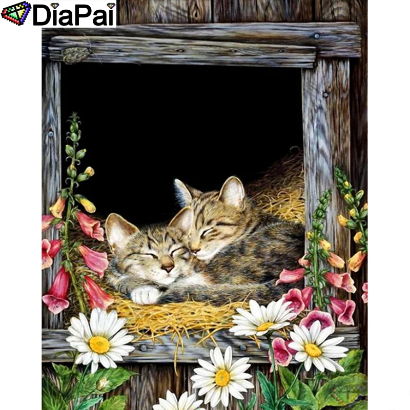 DIAPAI Diamond Painting 5D DIY 100% Full Square/Round Drill "Animal cat flower" Diamond Embroidery Cross Stitch 3D Decor A23048
DIAPAI Diamond Painting 5D DIY 100% Full Square/Round Drill "Animal cat flower" Diamond Embroidery Cross Stitch 3D Decor A23048