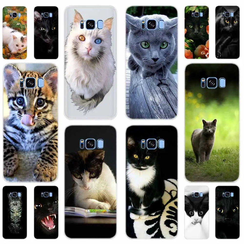 Чехол для телефона с рисунком Samsung Galaxy S8 S9 S10 S20 S21 Plus чехол S10E S7 Edge 5G Uitra cat |