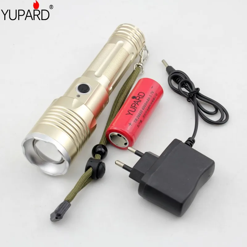 YUPARD XM L T6 1000 люмен фонарик масштабируемый яркий 3x AAA или 1x18650 26650 + аккумуляторная