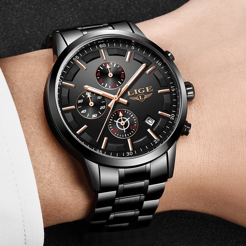 Relogio Masculino LIGE 2019 Men Watches Top Luxury Brand Casual Watch Men Simple Quartz Clock Stainless Steel Waterproof Watch
Relogio Masculino LIGE 2019 Men Watches Top Luxury Brand Casual Watch Men Simple Quartz Clock Stainless Steel Waterproof Watch