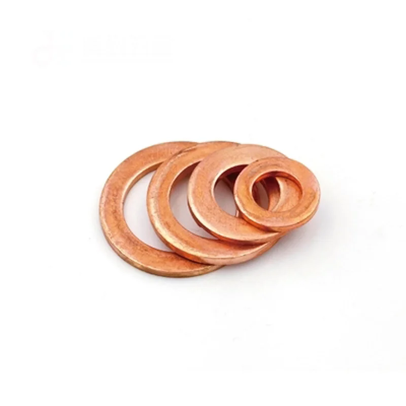 

Copper washer inner diameter M8 outer diameters M14-20 flat gasket marine table gasket Watts meson Thickness 0.25mm-3mm