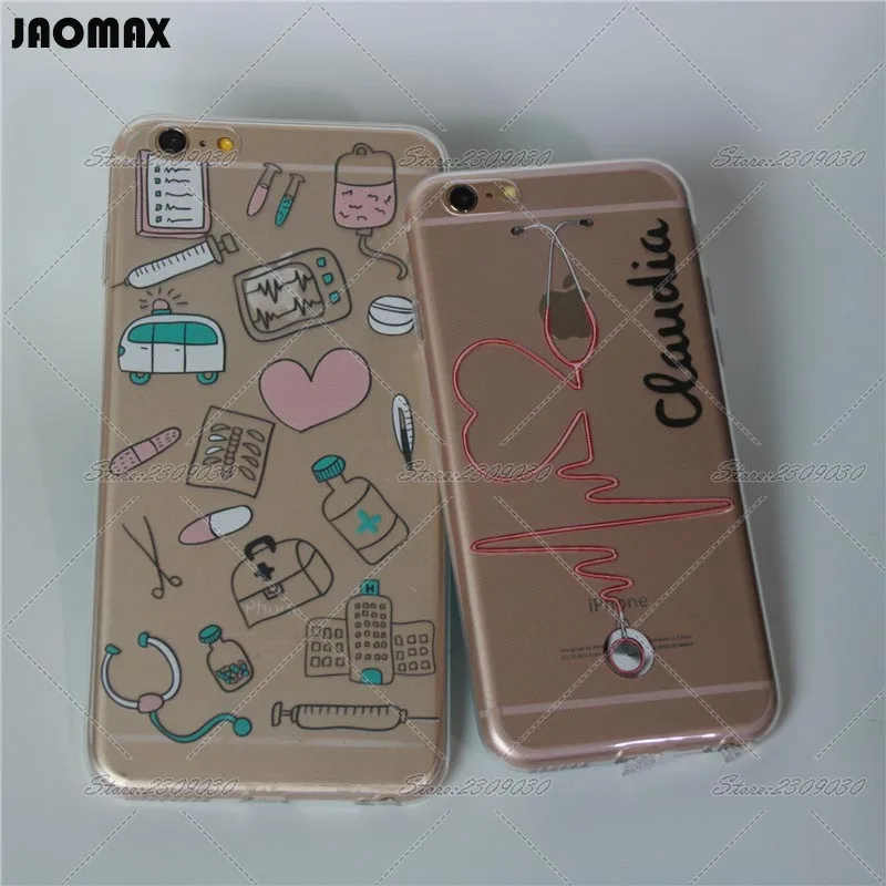 Симпатичный медицинский чехол с докторским стетоскопом для телефона iPhone X Xs 5 5S SE 6
