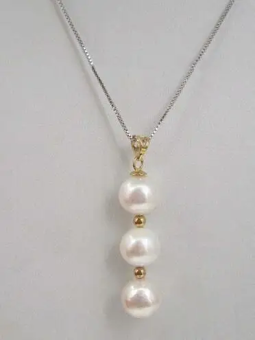 free shipping >>>>noble jewelry AAA 9-10mm south sea natural White pearl pendant necklace 14k gold silver chain
free shipping >>>>noble jewelry AAA 9-10mm south sea natural White pearl pendant necklace 14k gold silver chain