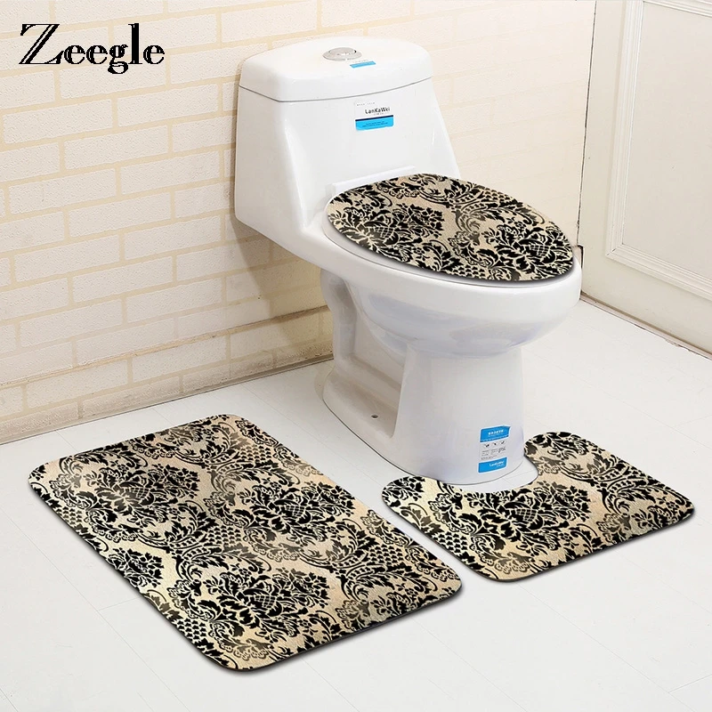 Zeegle Nordic Style 3Pcs Toilet Rug Set Bathroom Carpet Set Non-slip Floor Mats Absorbent Bath Mats Sponge Lid Toilet Cover
Zeegle Nordic Style 3Pcs Toilet Rug Set Bathroom Carpet Set Non-slip Floor Mats Absorbent Bath Mats Sponge Lid Toilet Cover